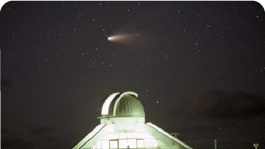 彗星のある風景写真