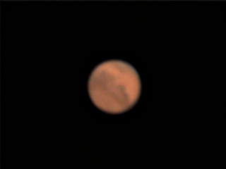 中央子午線付近の火星の写真