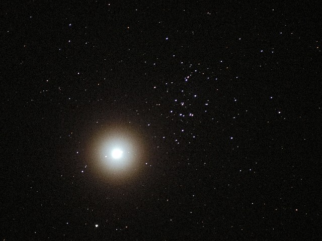 木星とM44の接近の写真