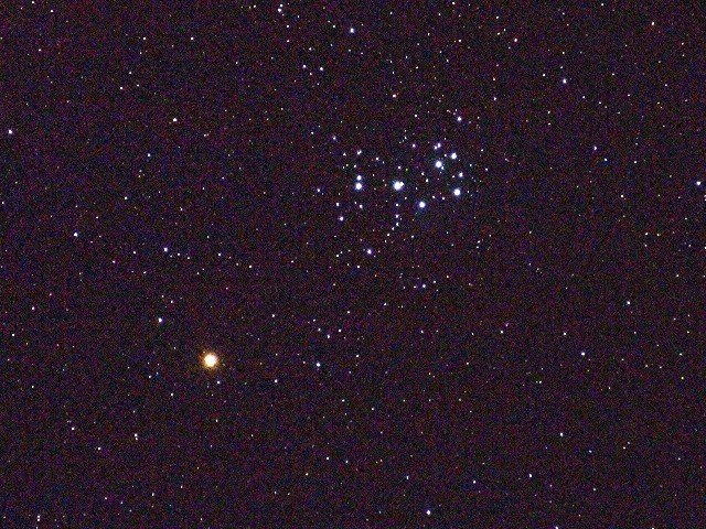 火星とM45の接近の写真