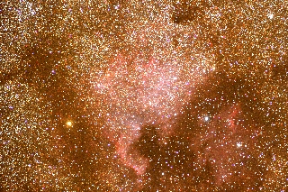 輝線と反射NGC7000の写真